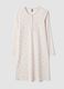 Pink pure organic cotton nightdress with round neckline_0