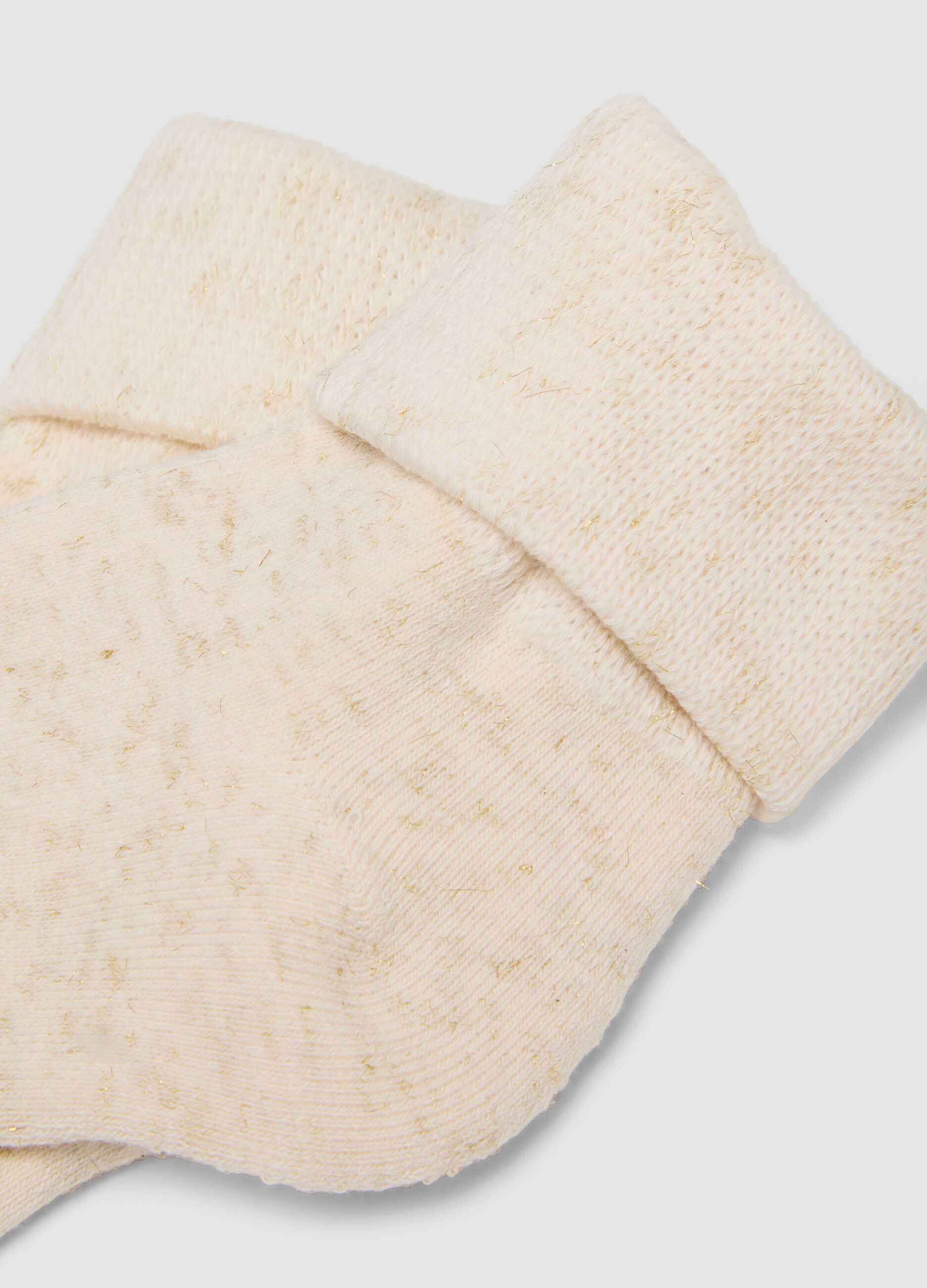 White stretch organic cotton socks