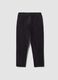 Pantaloni blu in cotone elasticizzato wide leg_0