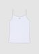 White stretch cotton vest top, regular fit_0