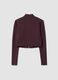 Purple fitted stretch-modal sweatshirt with high neck_2