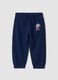 Pantaloni jogger blu in puro cotone_0