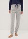 Navy pure organic cotton pyjamas with henley neckline_2