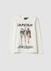 White stretch cotton T-shirt with K-Pop Demon Hunters print_0