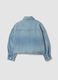 Blue cotton-viscose blend denim shirt with heart pocket, regular fit_5