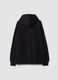 Black cotton-blend hoodie with embossed print_2