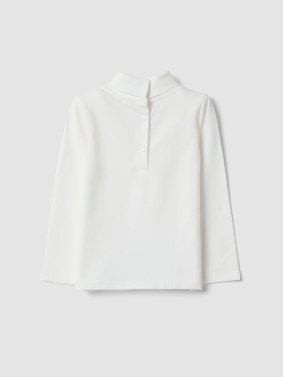 White organic stretch cotton crew-neck top_1