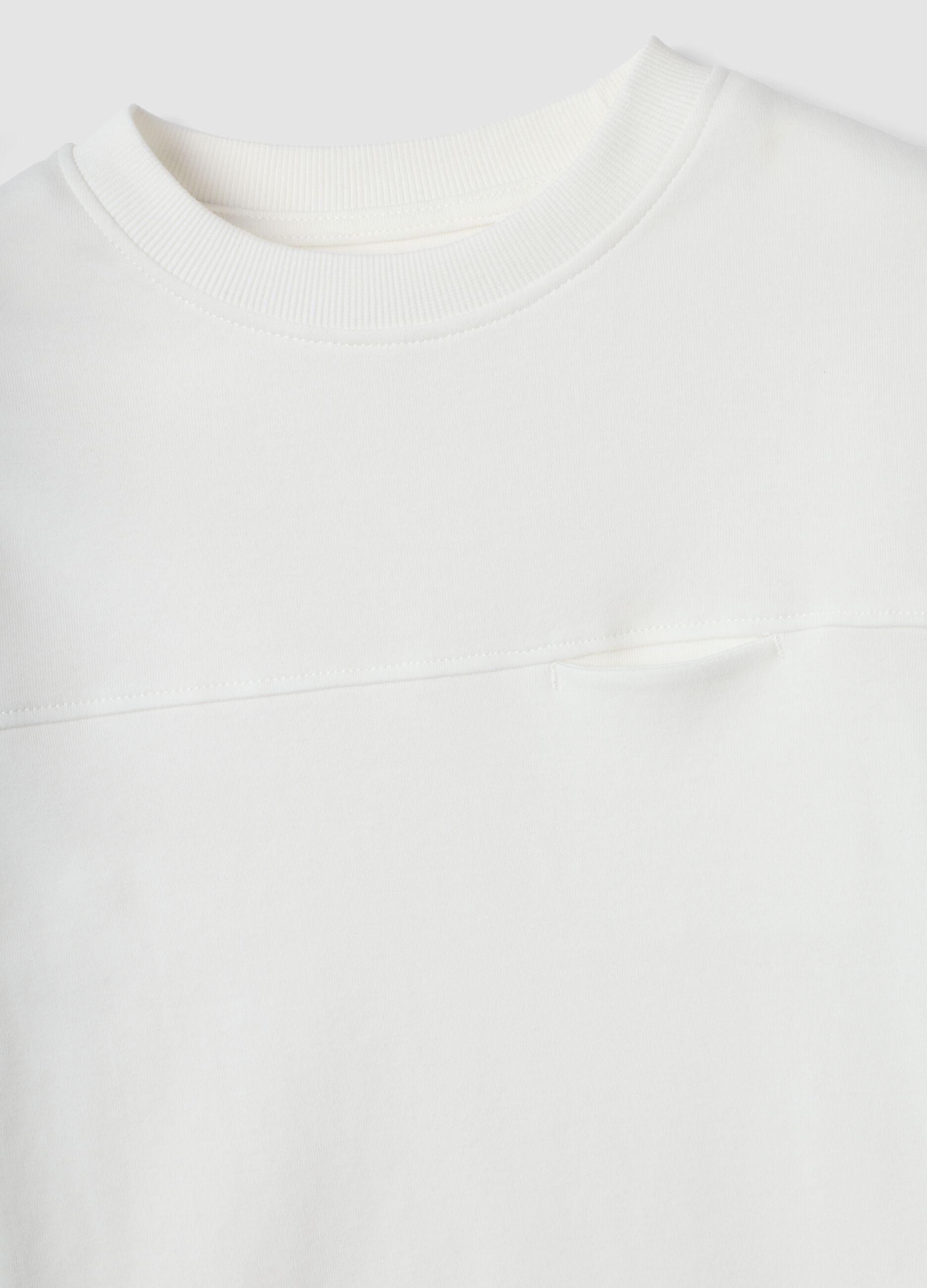 White organic cotton crew-neck T-shirt