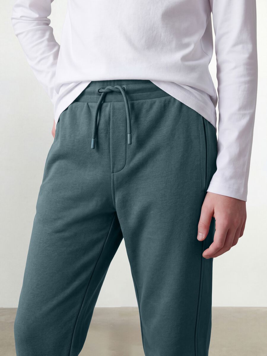 Blue organic cotton joggers_3