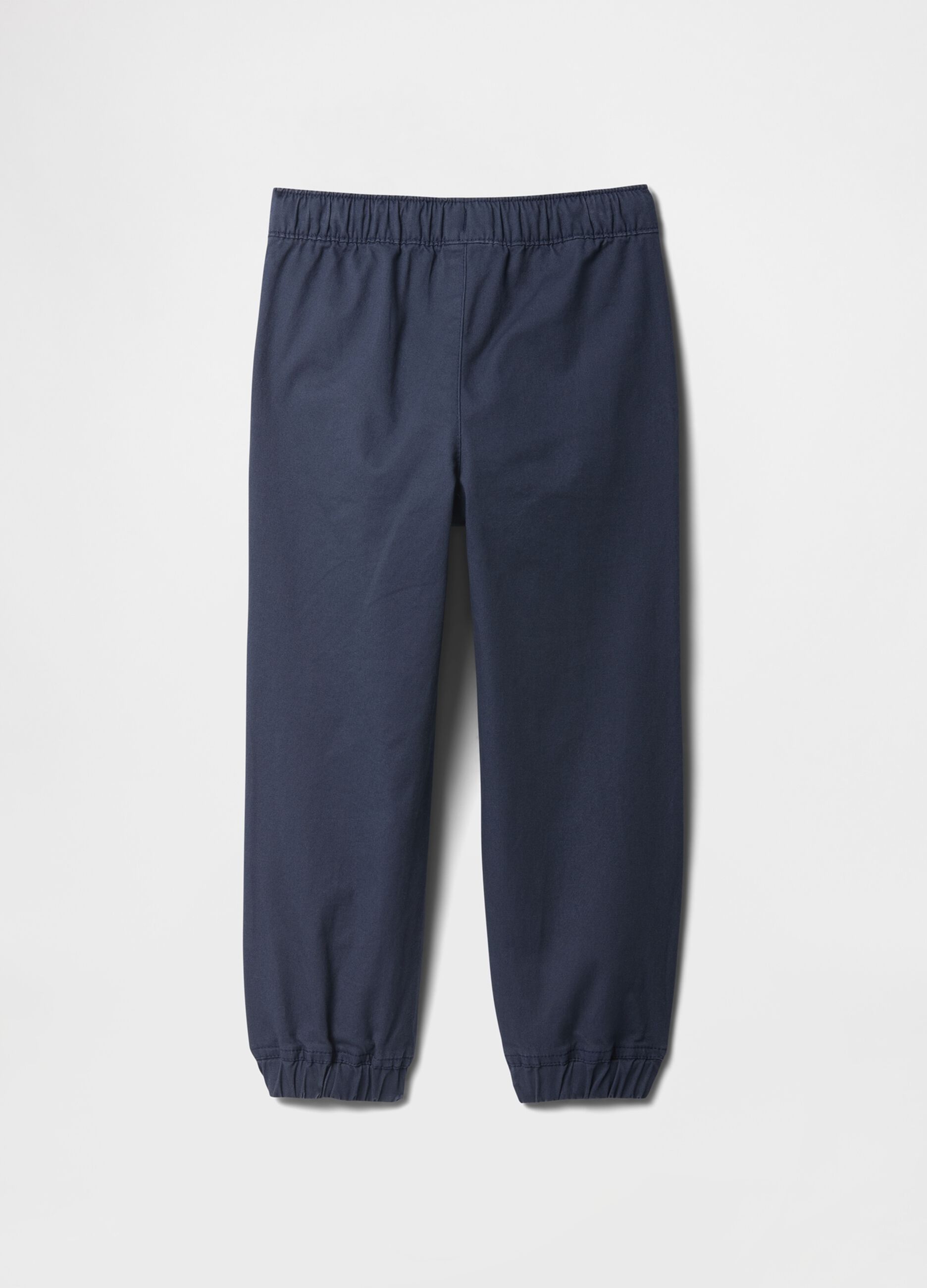 Blue stretch cotton jogger trousers