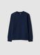 Navy blue organic cotton crew-neck sweatshirt_0
