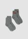 2-pack of melange grey, brown and light pink socks in stretch organic cotton_0