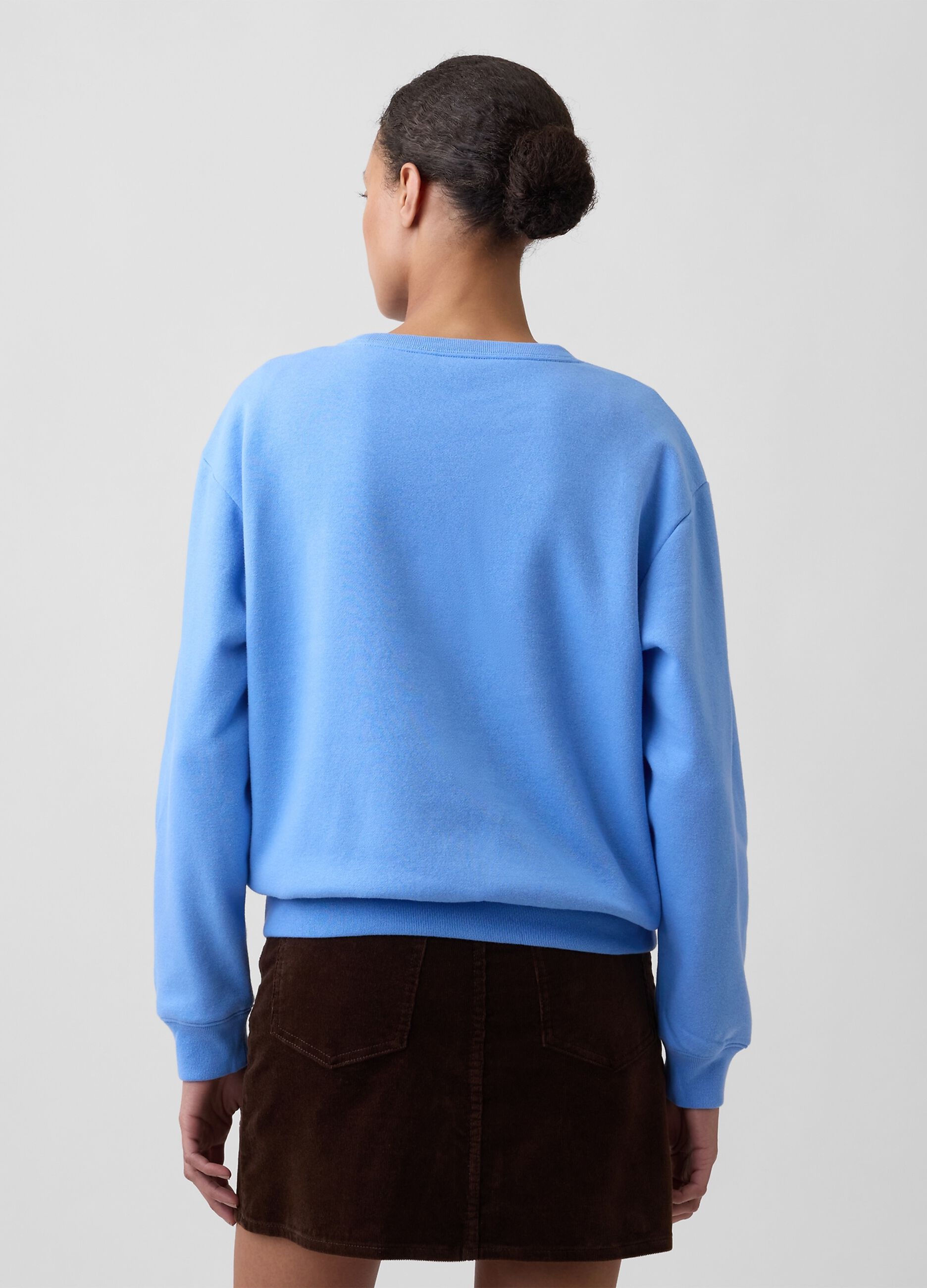Light blue cotton-blend crewneck sweatshirt with GAP logo