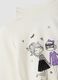 T-shirt bianca in cotone elasticizzato con Collo rialzato_6