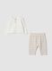 White ribbed organic cotton set_0