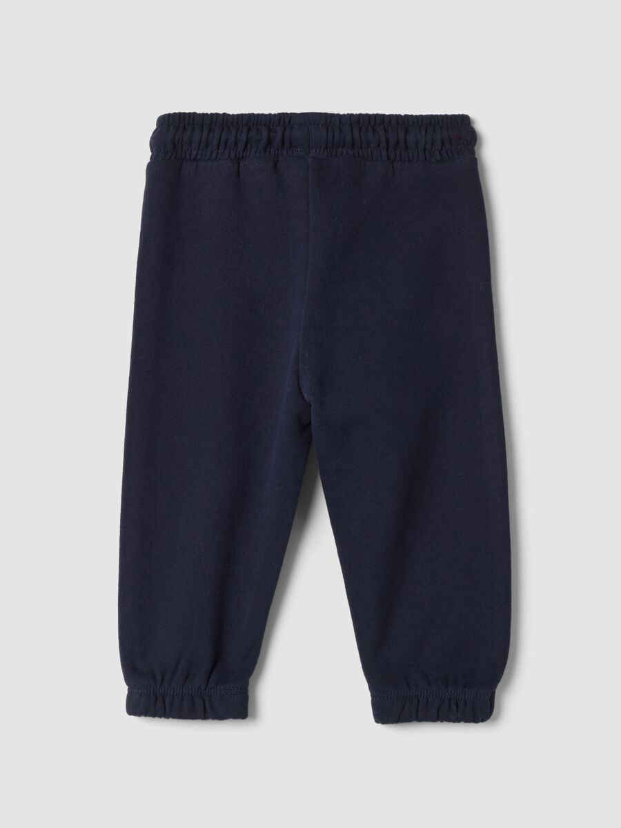 Blue joggers in 100% organic cotton_1
