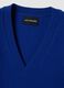 Blue pure wool gilet with deep V-neck_1
