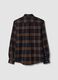 Multicolour pure cotton checked flannel shirt, regular fit_2