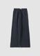 Grey wide-leg cotton-blend joggers with rhinestones_0