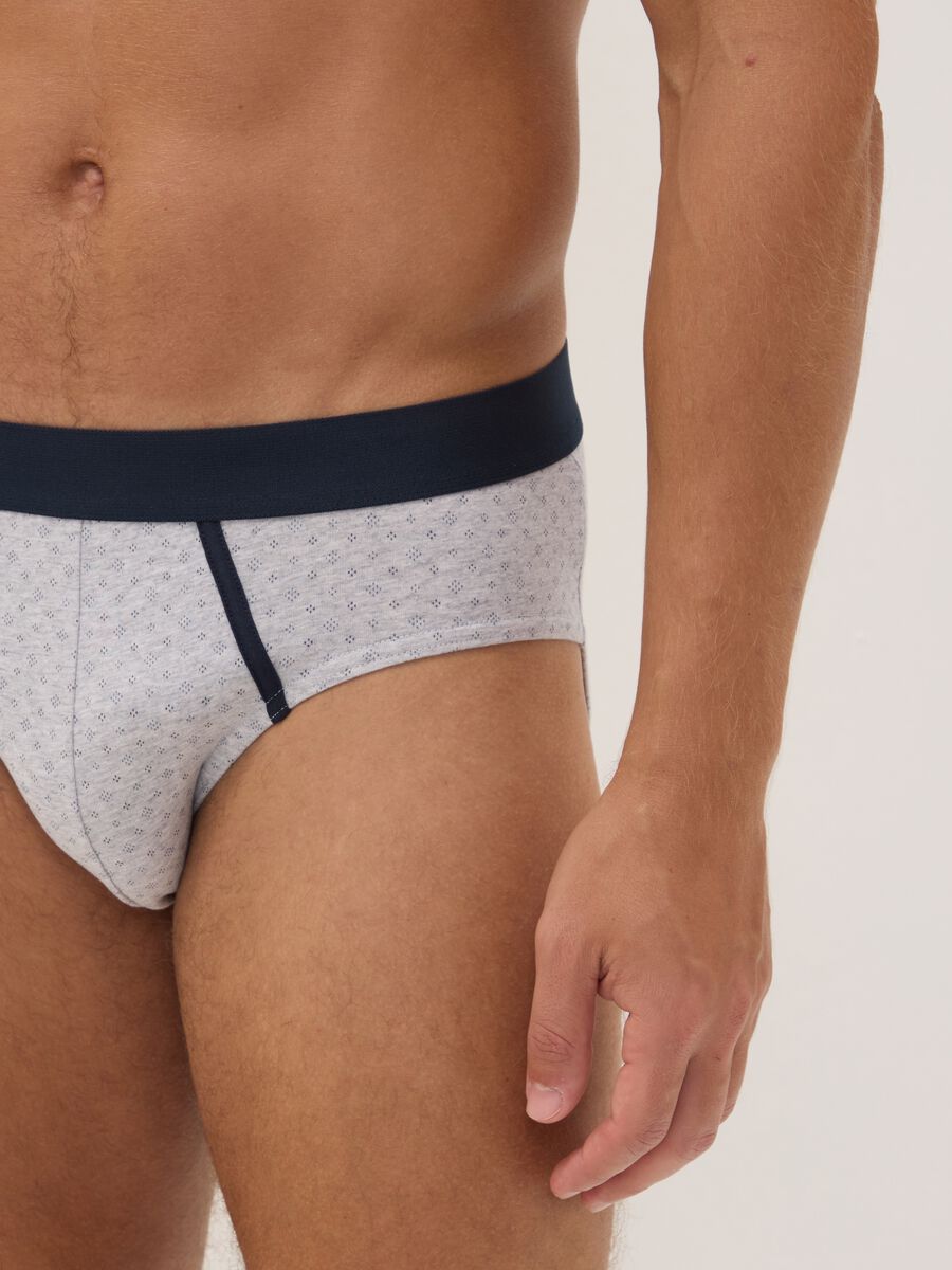 Pack of five multicolour organic stretch-cotton briefs_2