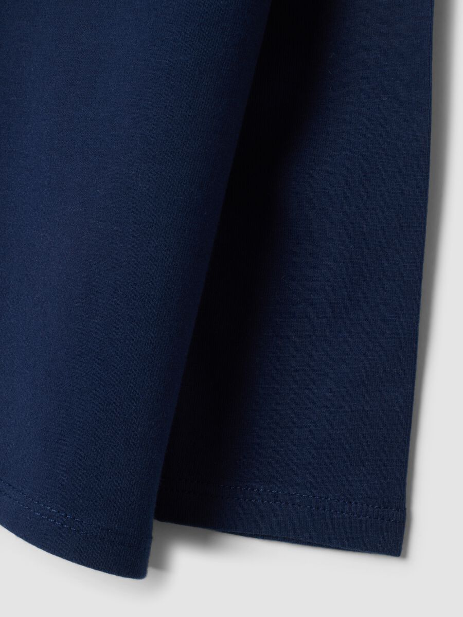 Midnight blue stretch organic cotton crew-neck top_3