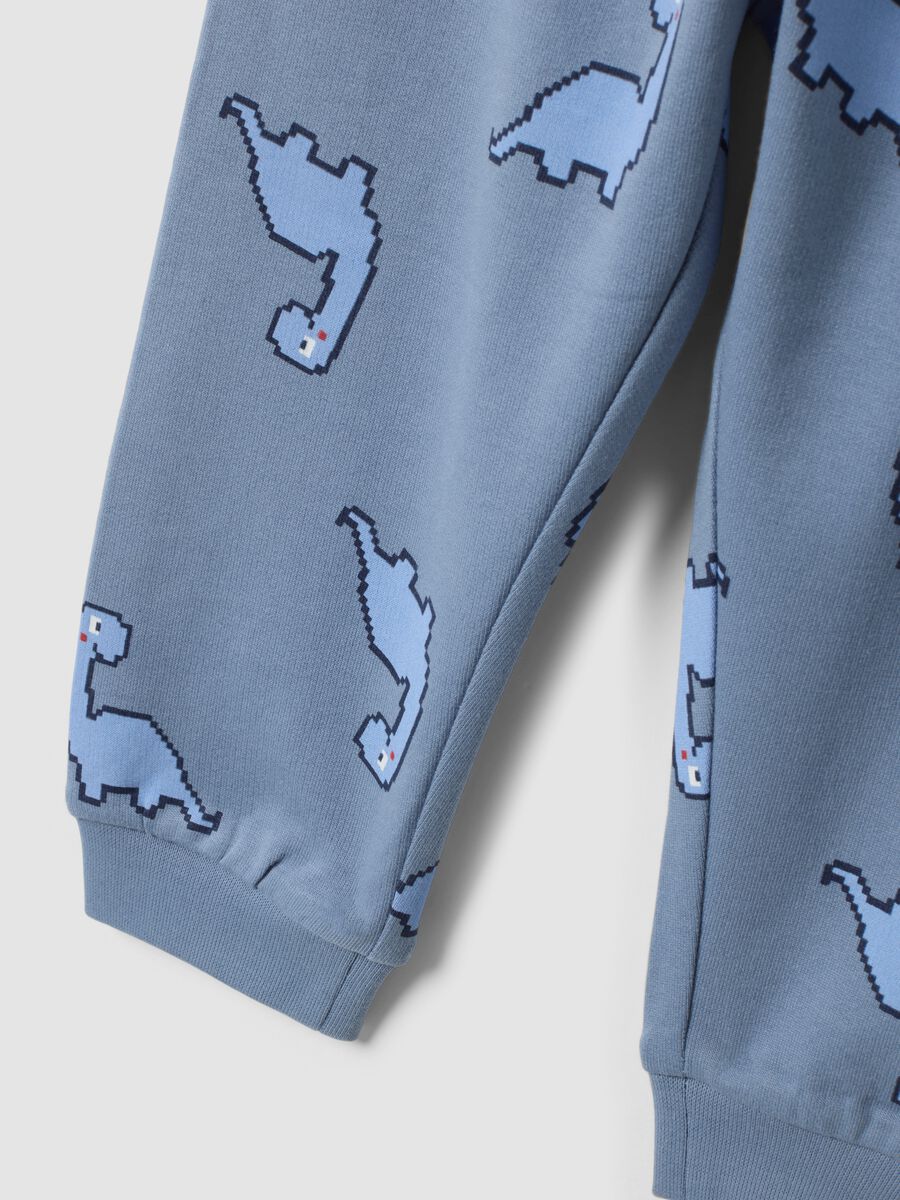 Light blue pure organic cotton crew-neck pyjamas_2