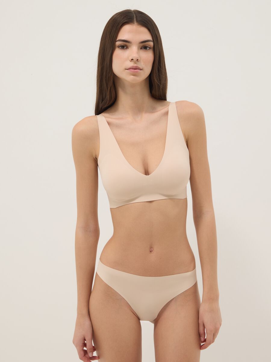 Beige Brazilian Briefs Regular Fit_0