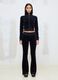 Black Velour Flared Trousers_4