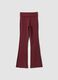 Girls&rsquo; red flared leggings in stretchy organic cotton_3