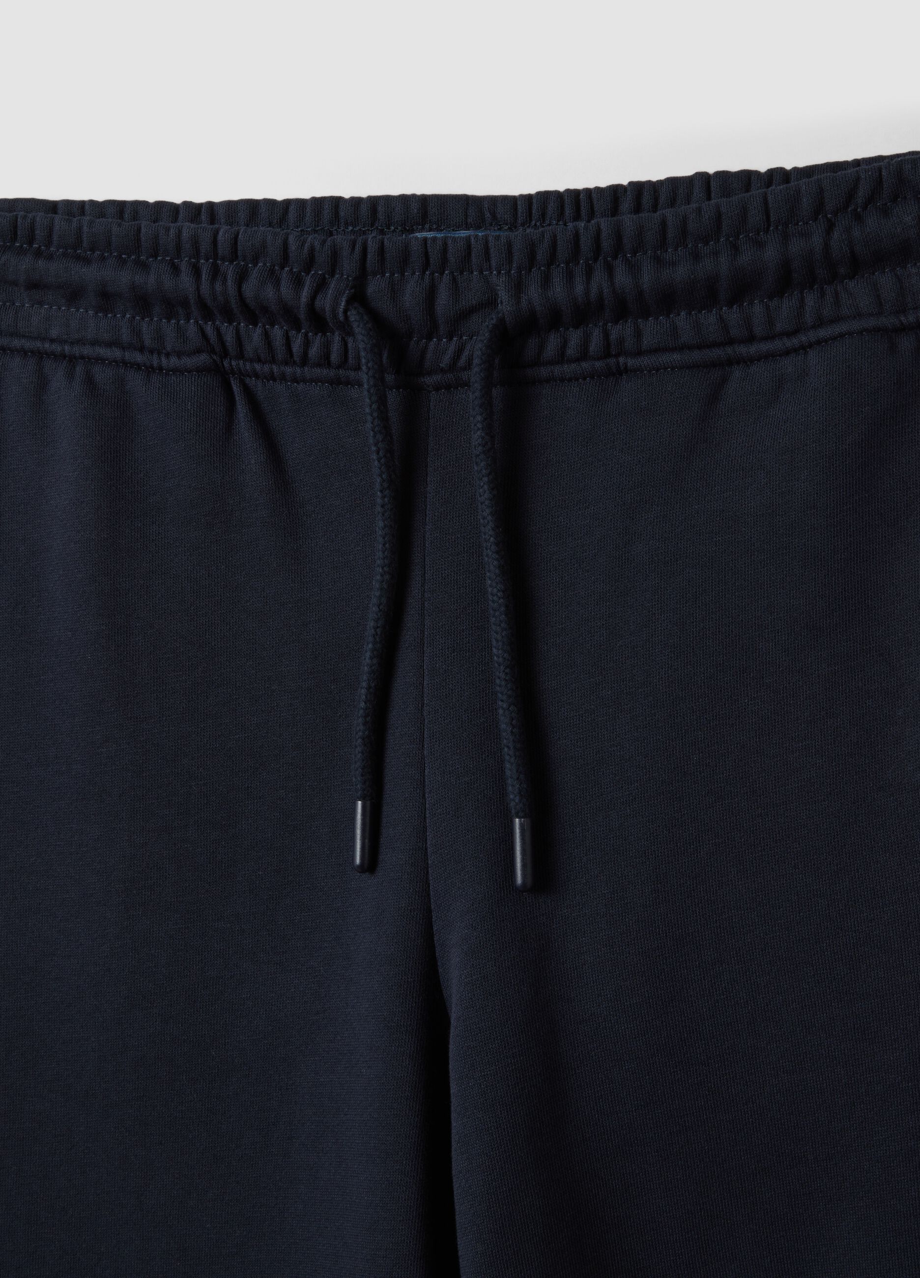 Navy pure cotton jogger trousers