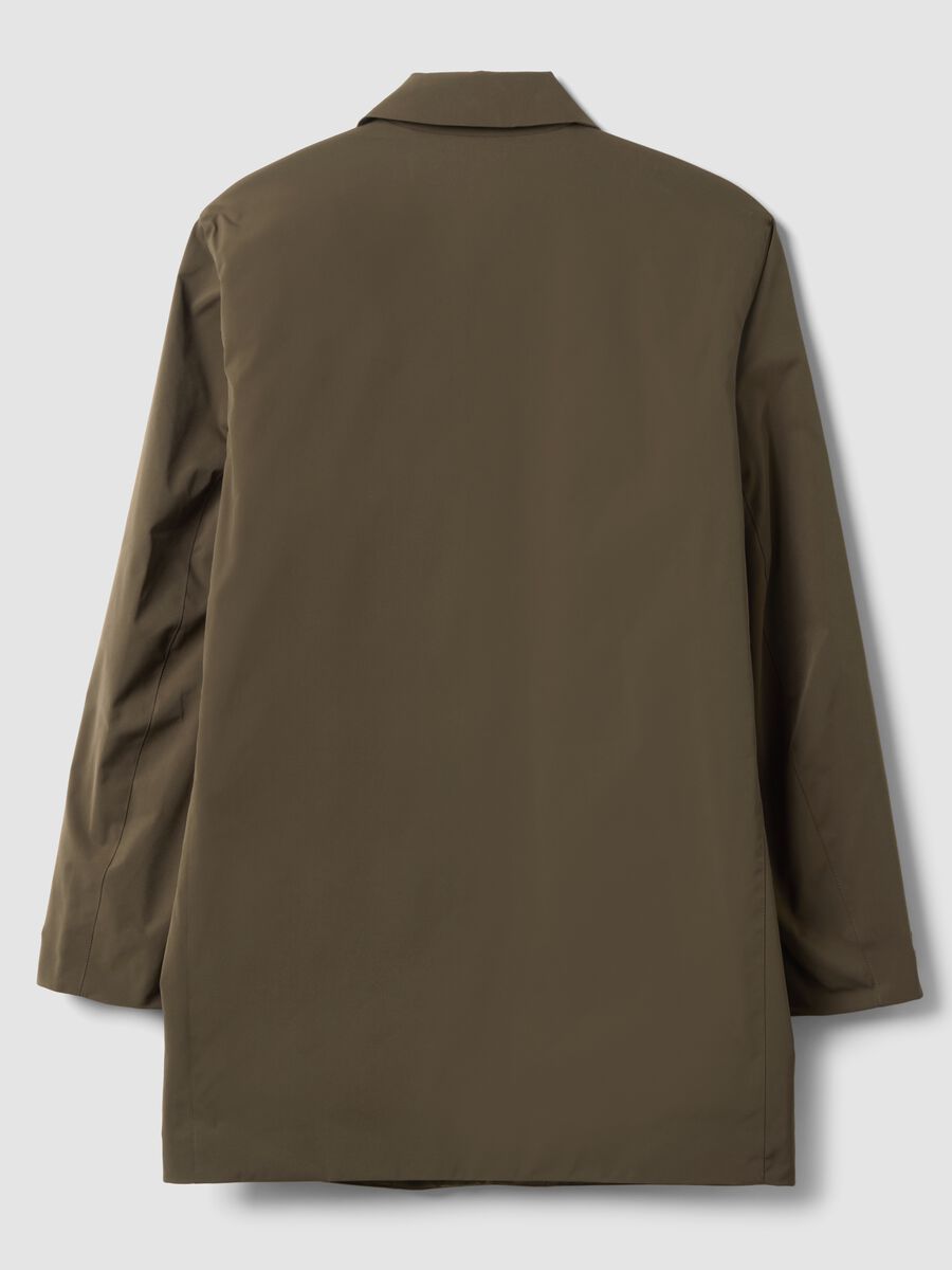 Long brown regular-fit raincoat_6