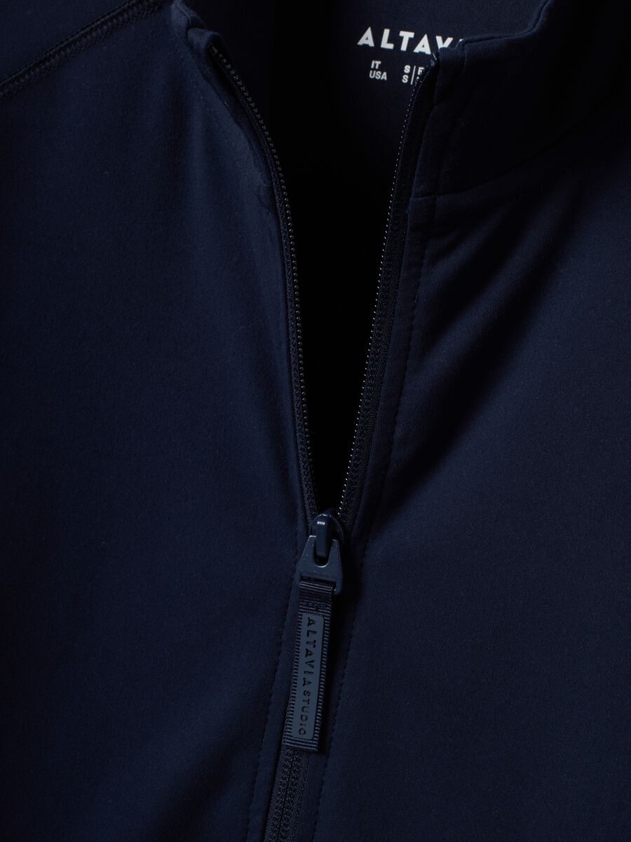 Blue fitted full-zip in stretch fabric ALTAVIA STUDIO_8