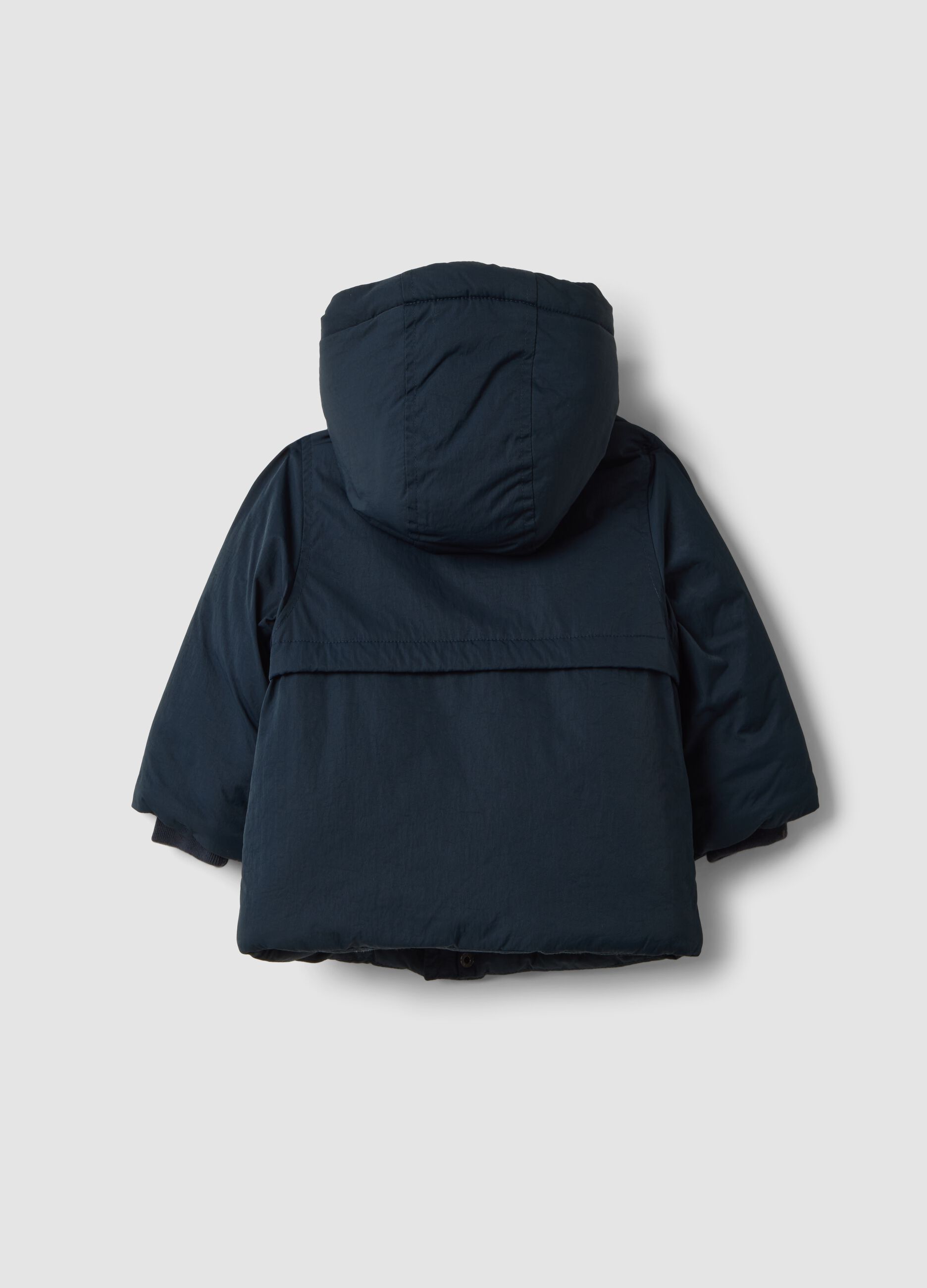 Blue padded hooded jacket
