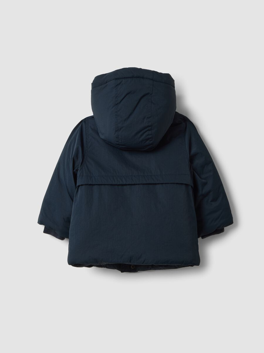 Blue padded hooded jacket_1