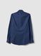 Blue slim-fit stretch cotton poplin shirt_5