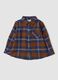 Blue checked pure cotton shirt_0