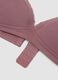 Pink padded bra in stretchy organic cotton_1