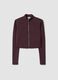 Purple fitted stretch-modal sweatshirt with high neck_0
