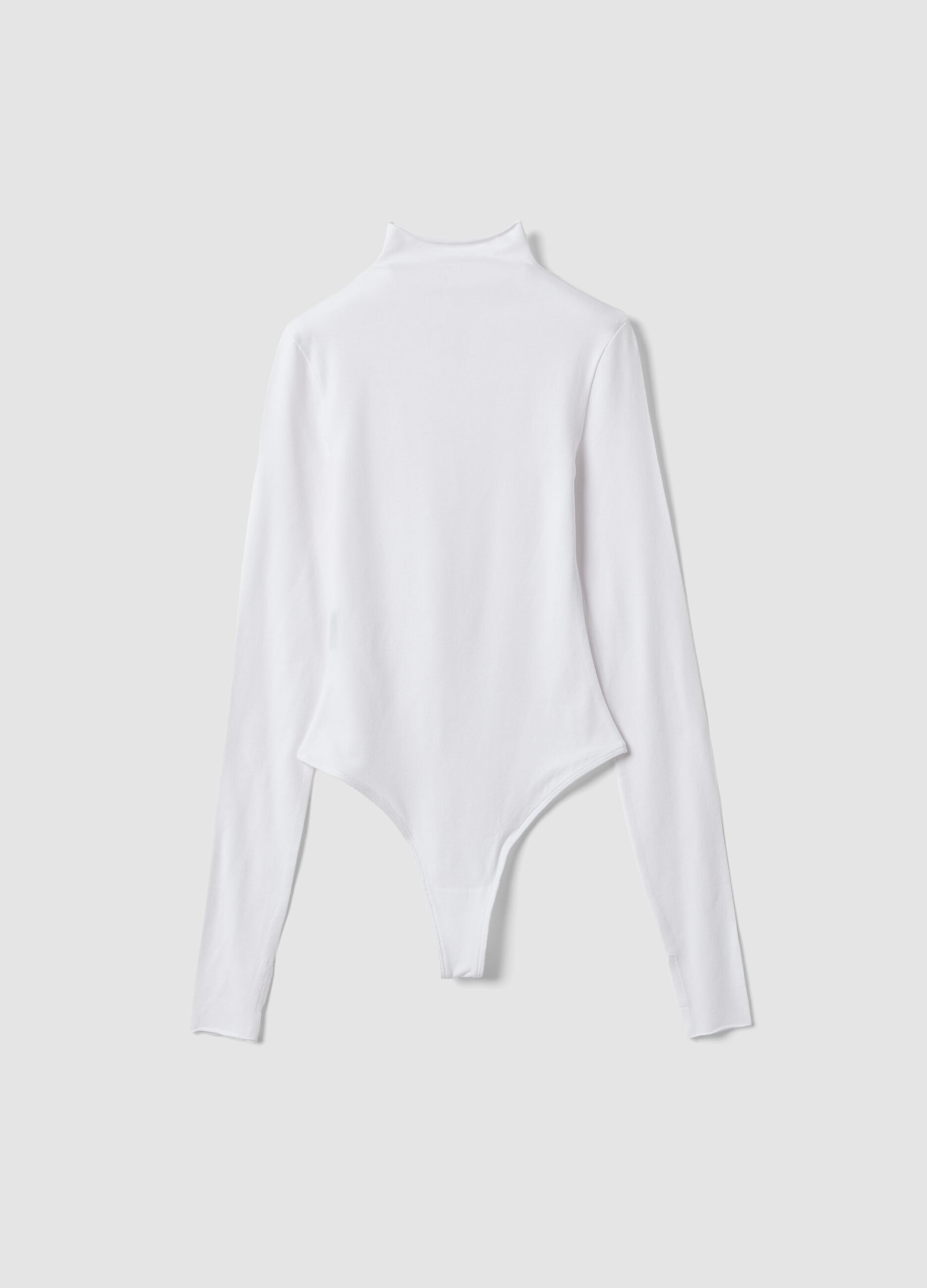 Mock-Neck Body White