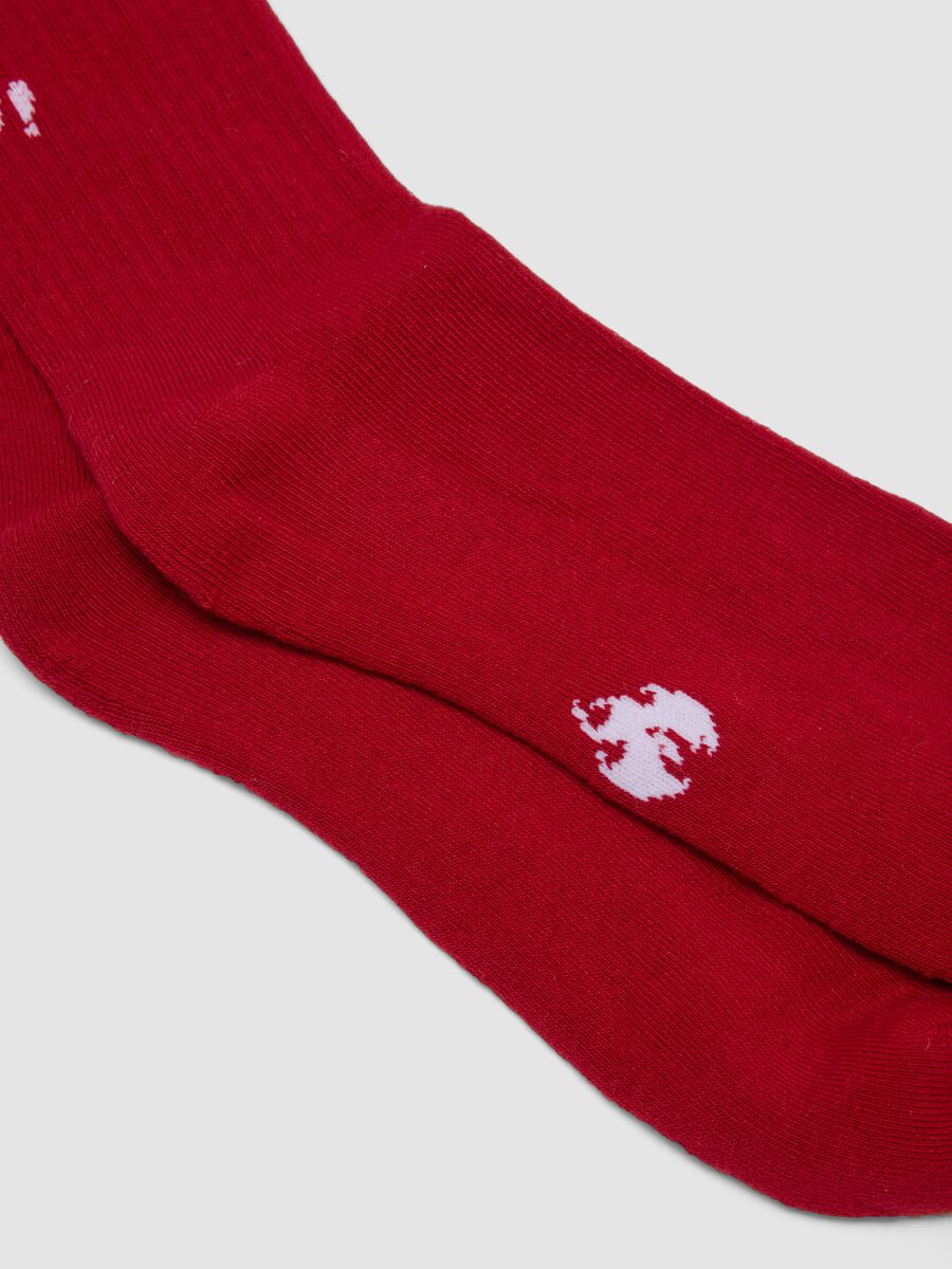 Red stretch-cotton sports socks_2