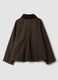 Brown cotton-blend parka with velvet collar_2