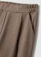 Pantaloni marroni regular fit con motivo chevron_5