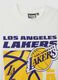 T-shirt bianca in puro cotone con stampa Lakers relaxed fit_2