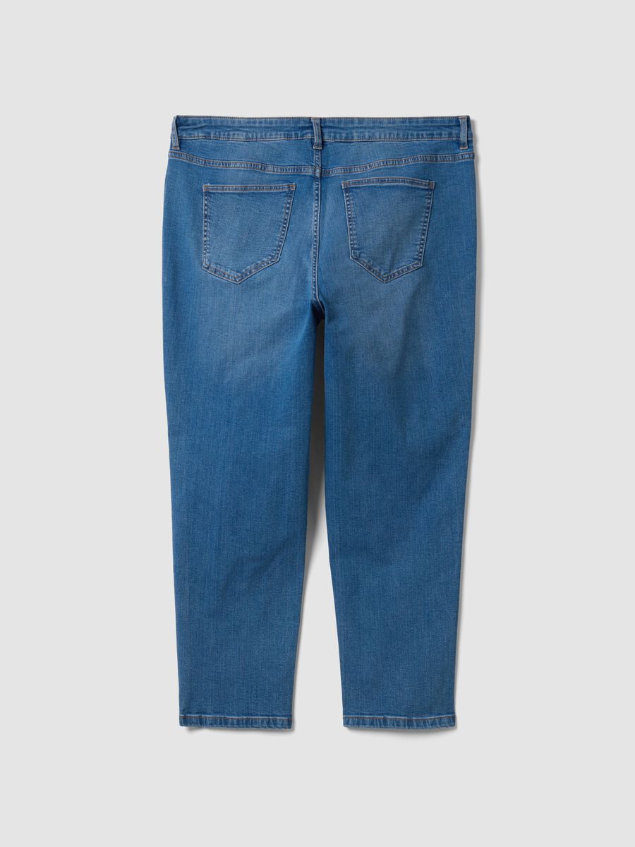 Blue denim slim-fit stretch cotton jeans_6