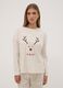 Beige melange organic cotton crew-neck pyjamas_1