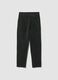 Green regular-fit ribbed stretch-cotton trousers_0