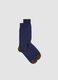Blue ankle socks in stretch cotton_0