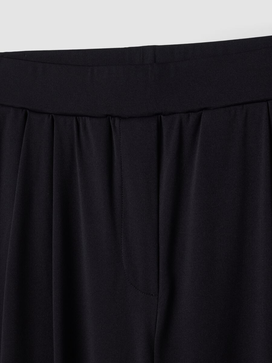 Black Easy Dry wide-leg stretch trousers ALTAVIA STUDIO_7