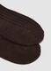 Brown ribbed stretch-fabric socks_1
