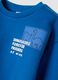 Completo jogging blu in puro cotone con stampa dinosauri over fit_2